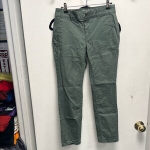 LOFT Green Chinos with Utilitarian Style